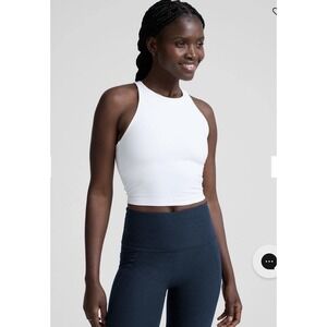 Beyond Yoga Womens Spacedye Refocus Cropped Tank White NWT Style #SD4671